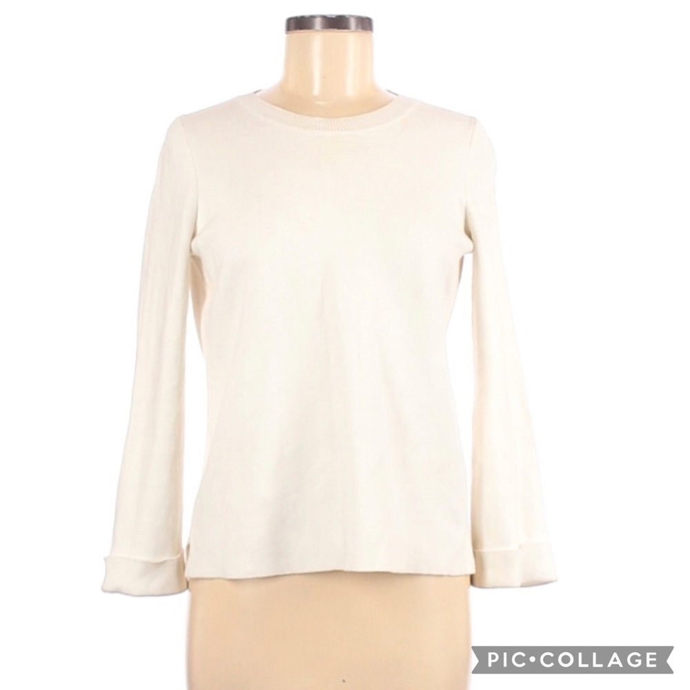 Madewell Sexy Lace Back Long Sleeve Ivory Sweater